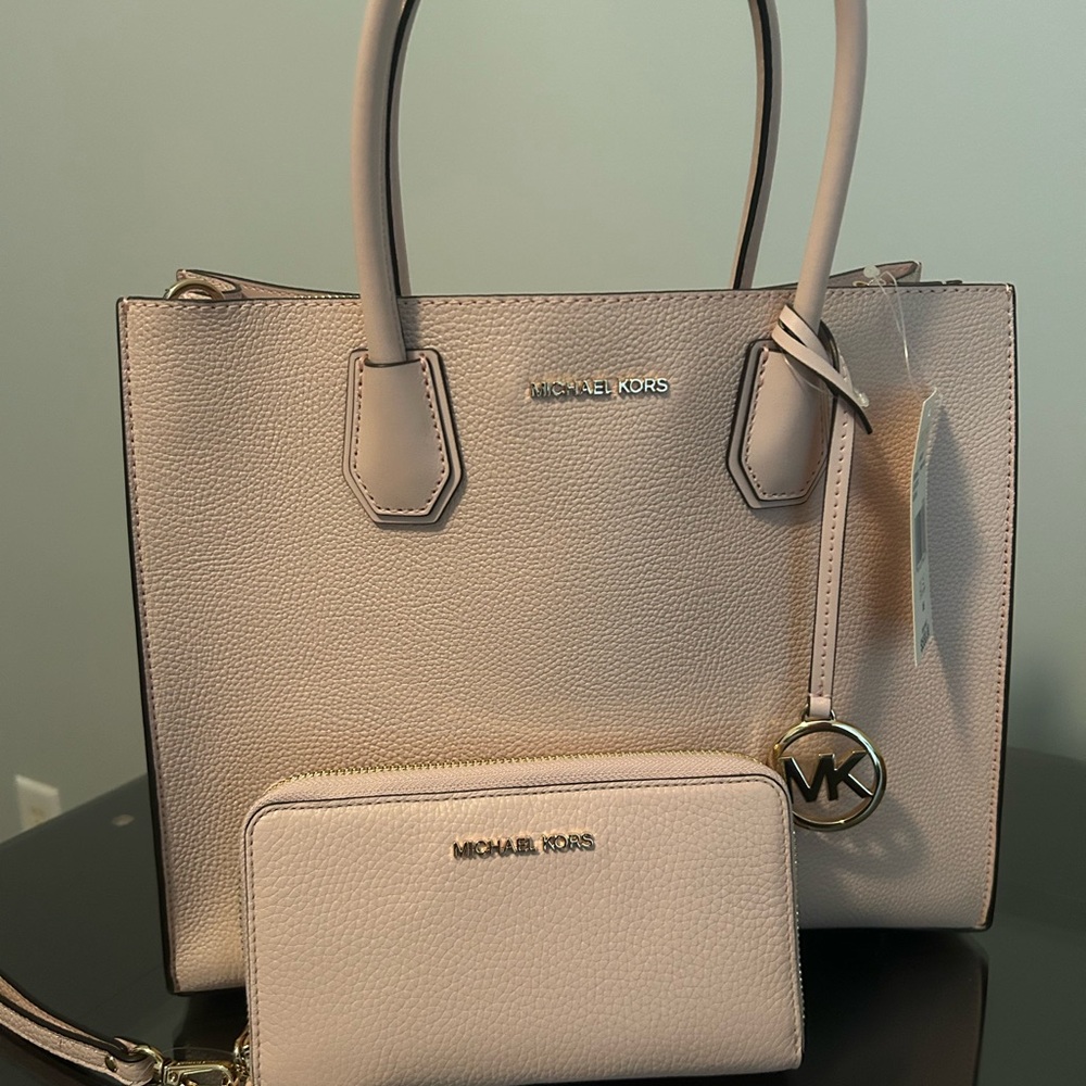 Michael Kors pink Satchel and Wallet